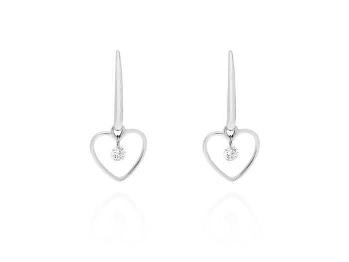 Pendientes de Oro 18Kt corazón ballerina