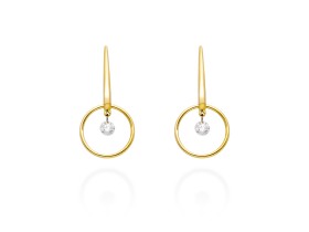 Ohrringe   in 18kt Gelbgold und Diamanten