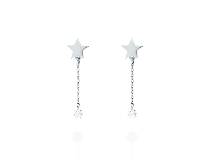 Pendientes de Oro 18Kt estrella ballerina
