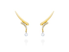 Ohrringe   in 18kt Gelbgold und Diamanten