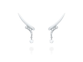 Pendientes de Oro 18Kt y diamantes trepador ballerina