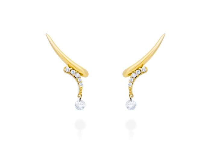 Earrings   in 18kt yellow Gold and diamonds