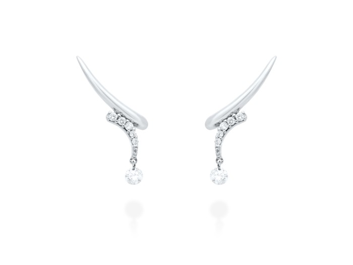 Pendientes de Oro 18Kt y diamantes trepador ballerina