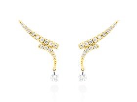 Ohrringe   in 18kt Gelbgold und Diamanten