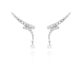 Pendientes de Oro 18Kt y diamantes trepador ballerina