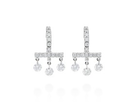 Pendientes de Oro 18Kt y diamantes chandelier ballerina
