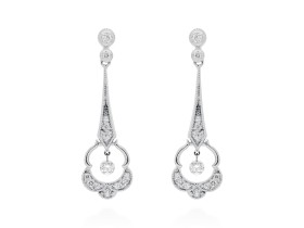 Earrings   in 18kt white Gold and diamonds