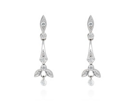 Ohrringe   in 18kt Weißgold und Diamanten