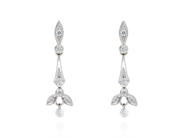 Earrings   in 18kt white Gold and diamonds