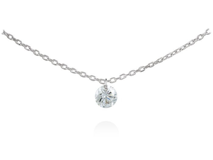 Gargantilla de Oro 18Kt un diamante ballerina