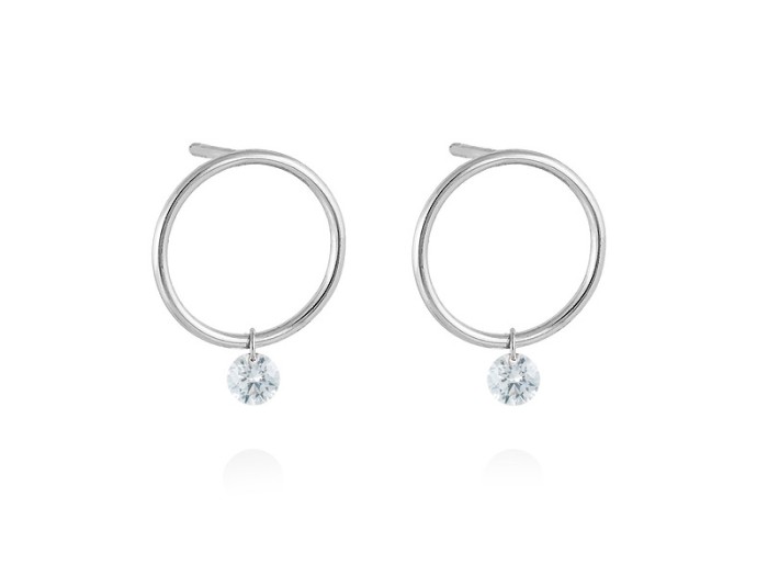 Earrings in 18kt. Gold and diamonds