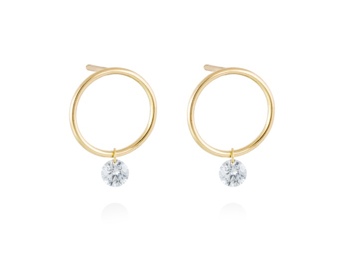 Ohrringe in 18kt. Gold und Diamanten