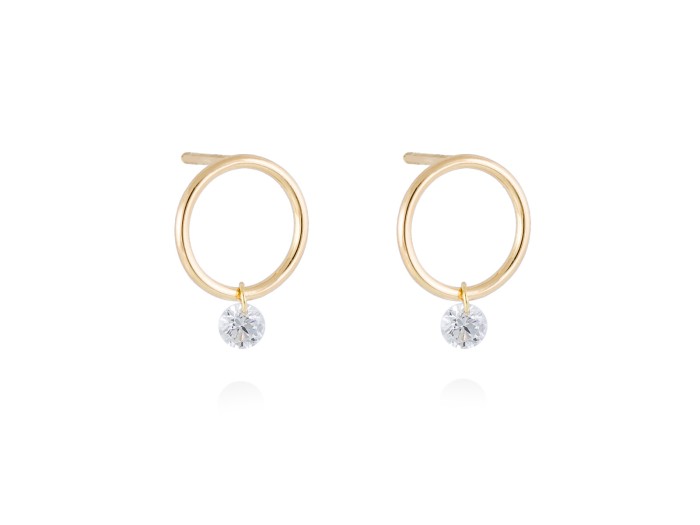 Earrings in 18kt. Gold and diamonds