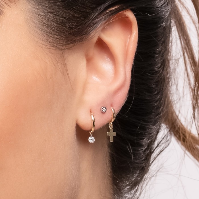 Pendientes de Oro 18Kt aro ballerina