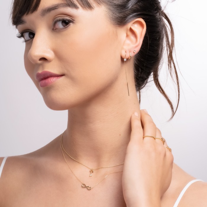 Piercing BALLERINA CADENA in 18Kt Gold and diamond