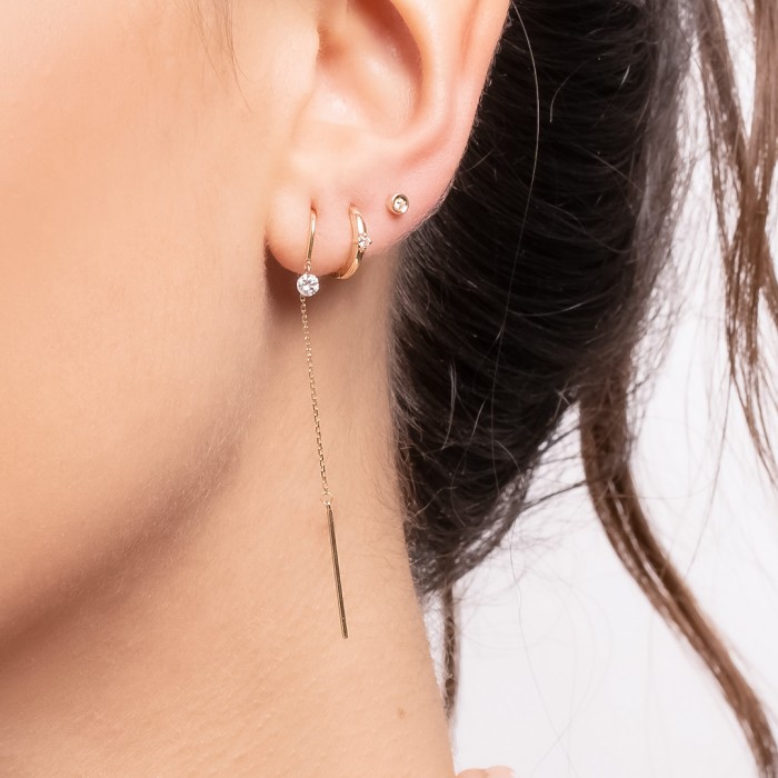 Piercing BALLERINA CADENA in 18Kt Gold and diamond