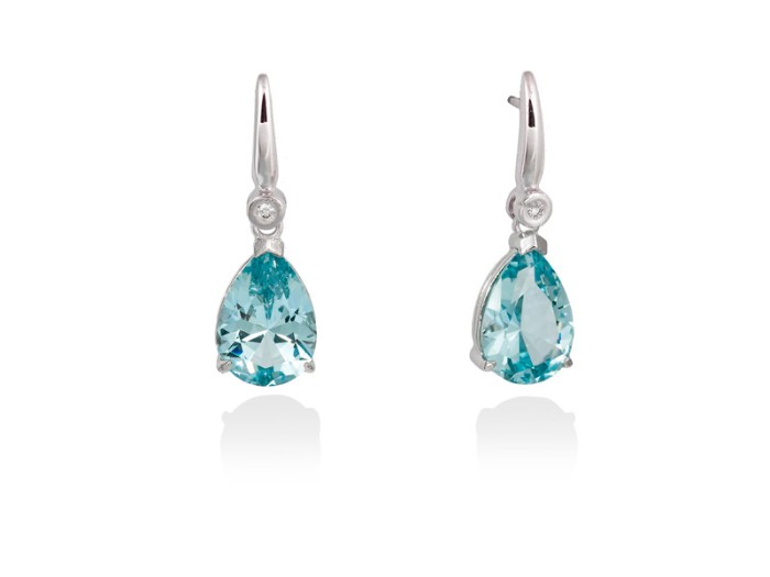 Pendientes de Oro 18Kt  talla pera