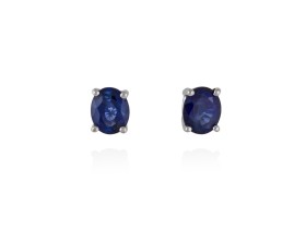 Pendientes de Oro 18Kt y zafiro