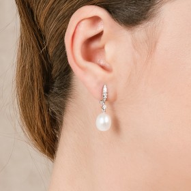 Earrings in 18kt. Gold and diamonds