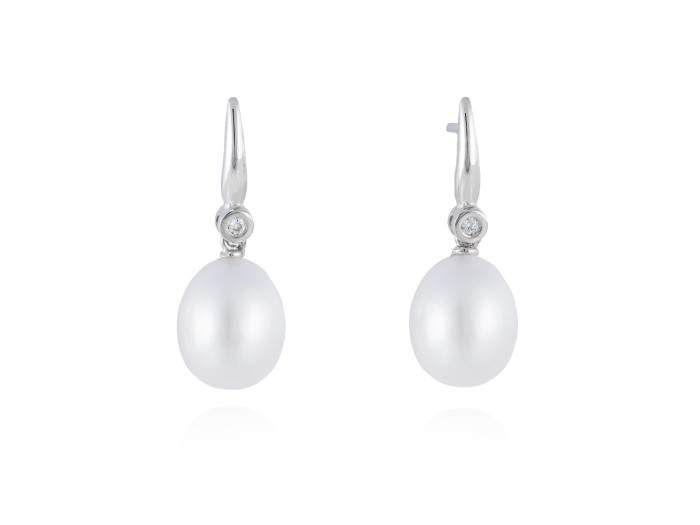 Earrings in 18kt. Gold and diamonds