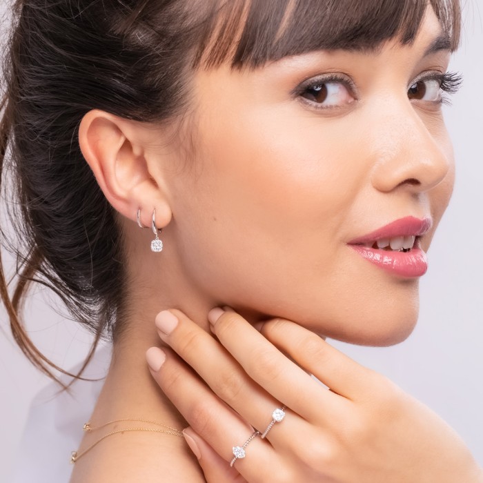 Earrings   in 18kt. Gold and diamonds