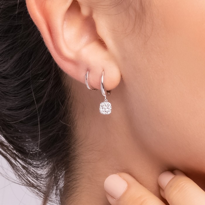 Ohrringe   in 18kt. Gold und Diamanten