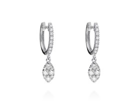 Ohrringe   in 18kt Weißgold und Diamanten