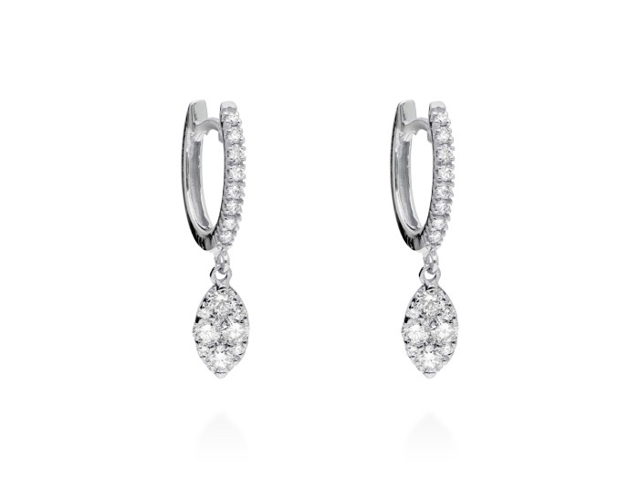 Earrings   in 18kt white Gold and diamonds