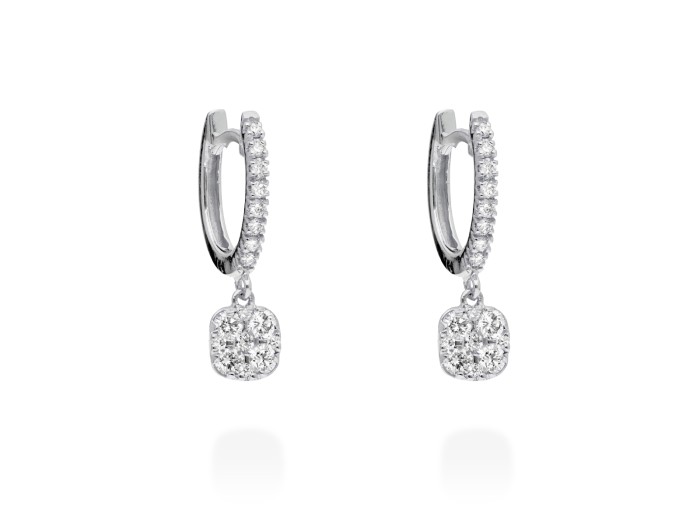 Earrings   in 18kt white Gold and diamonds