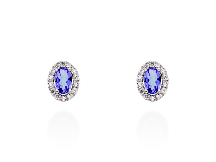 Pendientes orla vintage de Oro 18Kt y diamantes