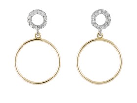 Ohrringe in 18kt. Gold und Diamanten