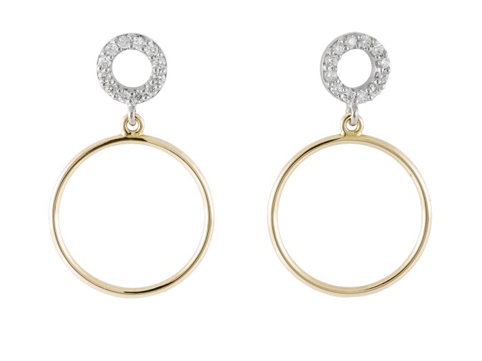 Earrings in 18kt. Gold and diamonds