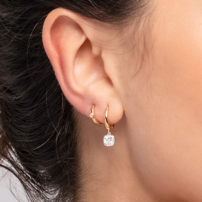 Ohrringe   in 18kt. Gold und Diamanten