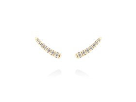Pendientes   en Oro amarillo 18Kt y diamantes