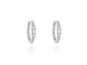 Pendientes   en Oro blanco 18Kt y diamante