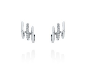 Pendientes   en Oro blanco 18Kt y diamantes