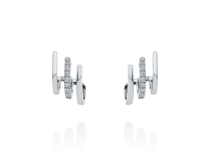 Pendientes   en Oro blanco 18Kt y diamantes