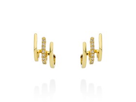 Pendientes   en Oro blanco 18Kt y diamantes