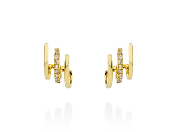 Pendientes   en Oro blanco 18Kt y diamantes