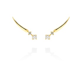 Kletterohrringe   in 18kt Gelbgold und Diamanten