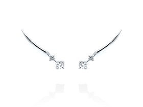 Kletterohrringe   in 18kt Gelbgold und Diamanten