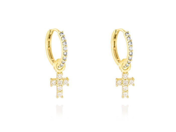 Earrings   in 18kt yellow Gold and diamonds