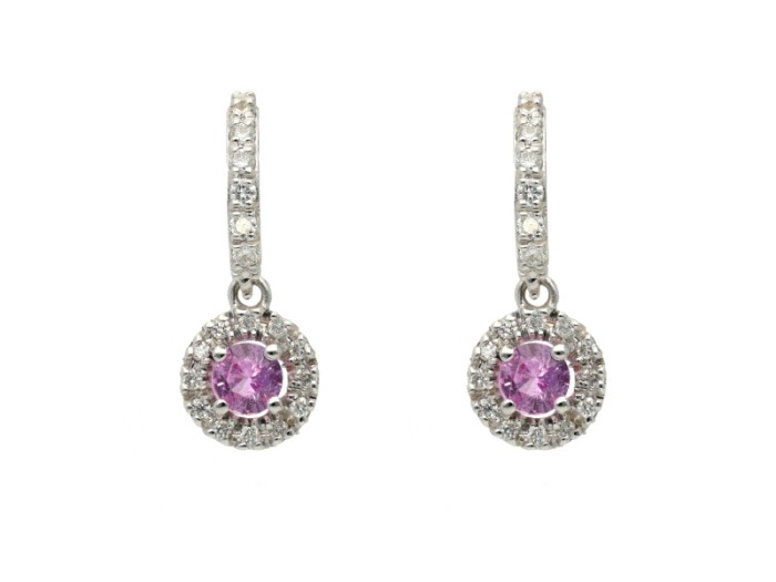 Earrings   in 18kt white Gold and diamonds