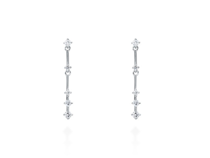 Pendientes   en Oro blanco 18Kt y diamantes