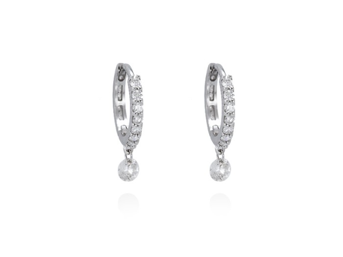 Pendientes   en Oro 18Kt. y diamantes