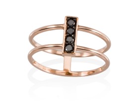 Anillo  en Oro 18Kt. y diamantes