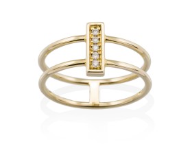 Anillo  en Oro 18Kt. y diamantes