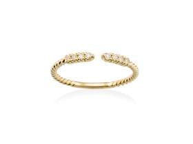 Anillo  en Oro 18Kt. y diamantes