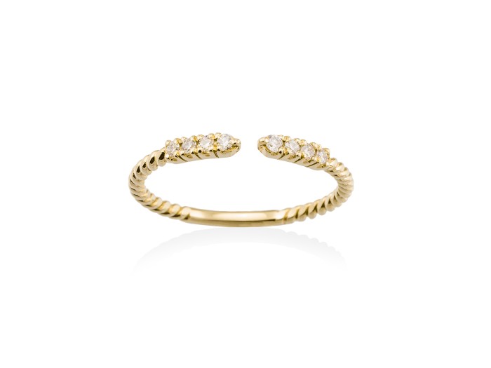 Anillo  en Oro 18Kt. y diamantes