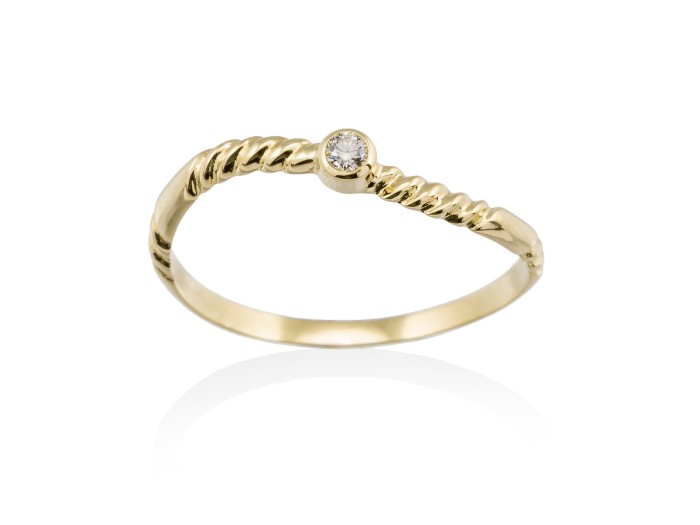Anillo  en Oro 18Kt. y diamantes